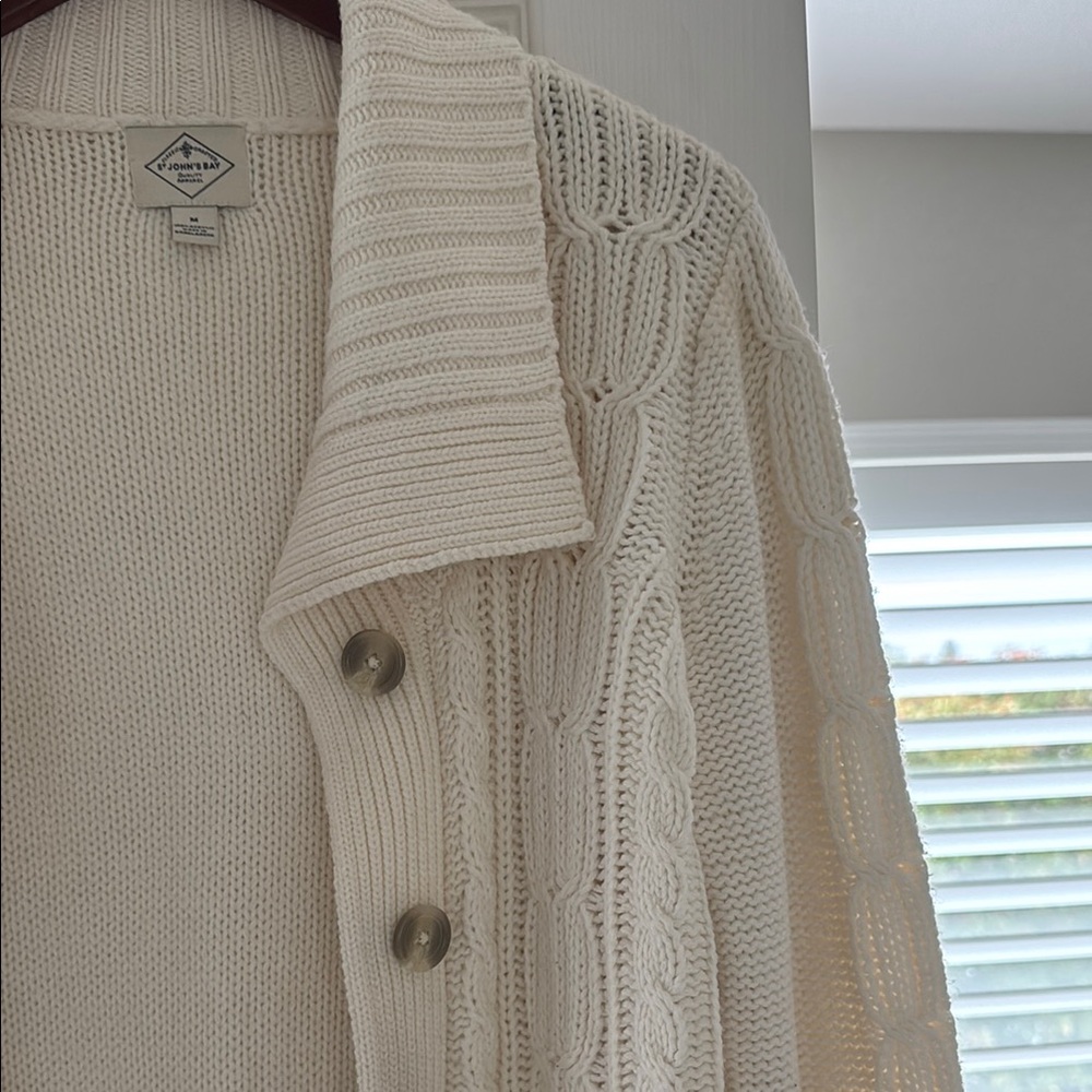 St. John’s Bay Cream Cable Knit Sweater